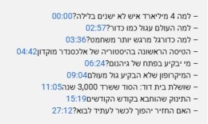חלוקת סרטון יוטיוב לפרקים